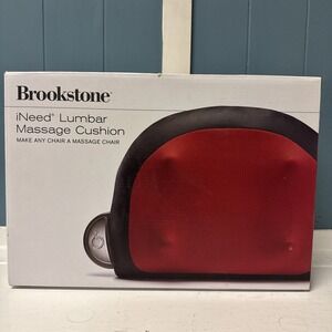 Brookstone iNeed Lumber Massage Cushion‎ for Any Chair - Red EUC